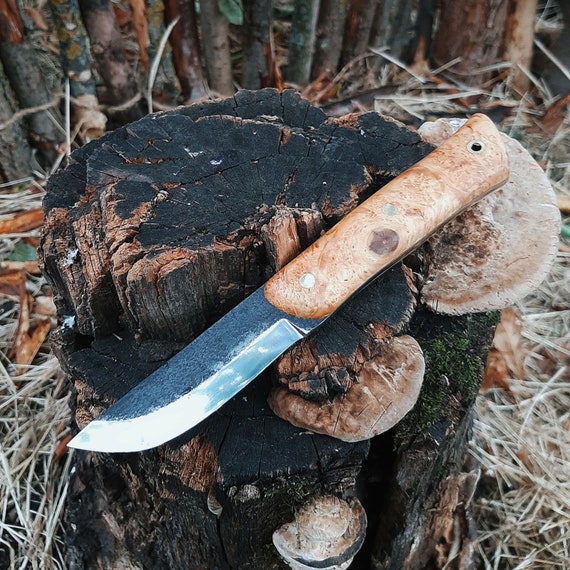 Bushcraft Knife Hand Forged Survival Gear Fixed Blade Knife With Sheath  Full Tang Knife Camping Gear Cooking 