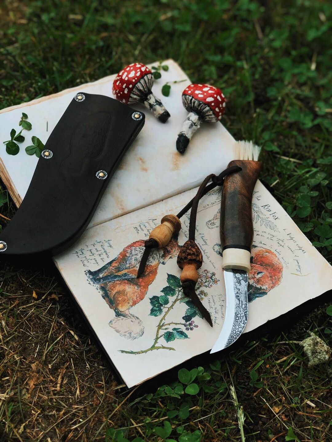 Morel Mushroom Knife With Brush Hand Knive for Mushroom Hunting