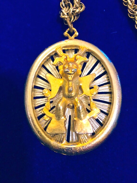Nettie Rosenstein Vintage Jewelry Warrior Chief Pendant With