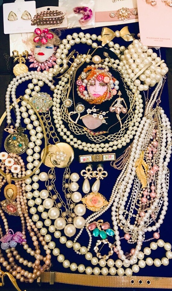 Designer Faux Pearl Jewelry Lot Marvella Japan Mon