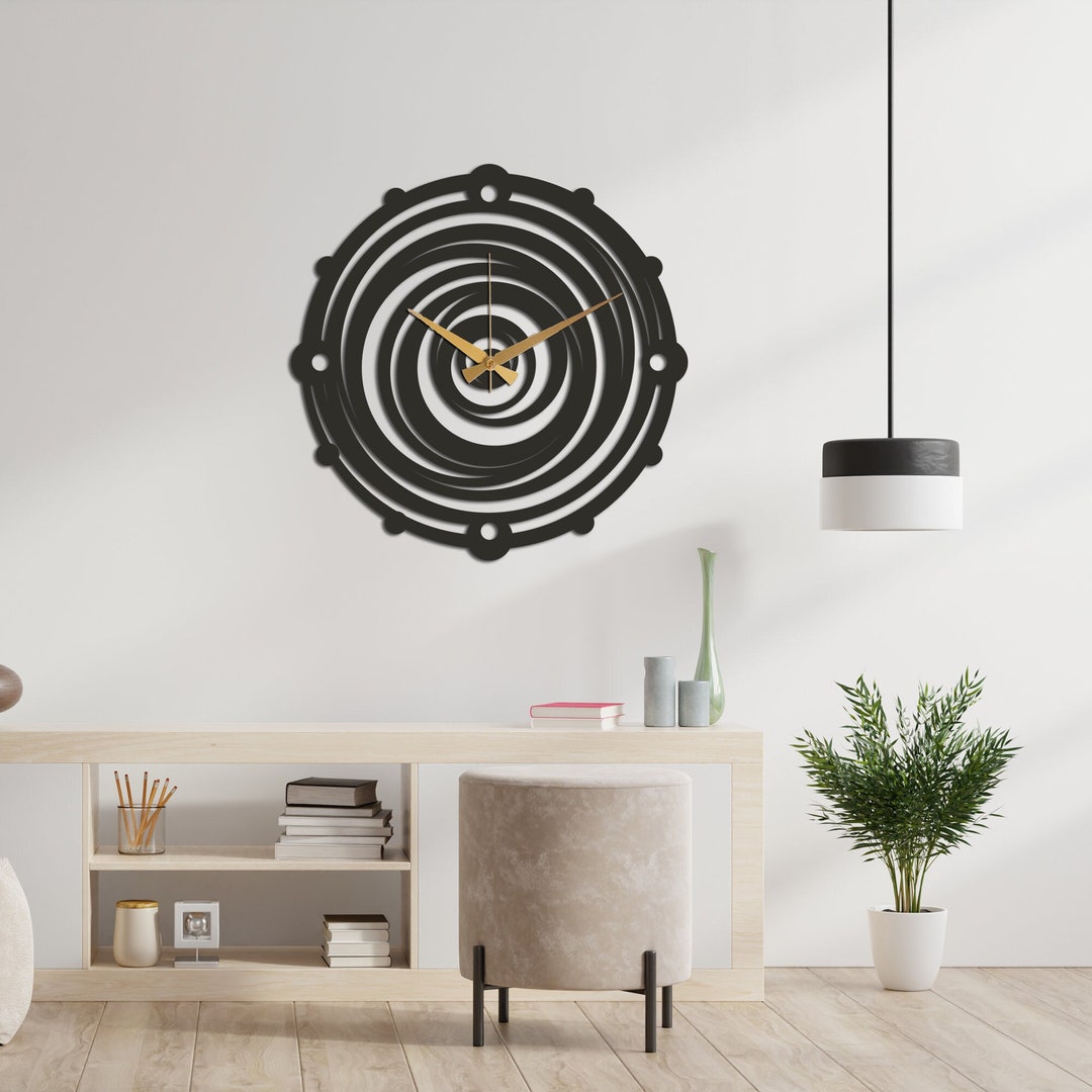 Spiral Large Metal Wall Clock, Unique Wall Clock, Clocks for Wall ...