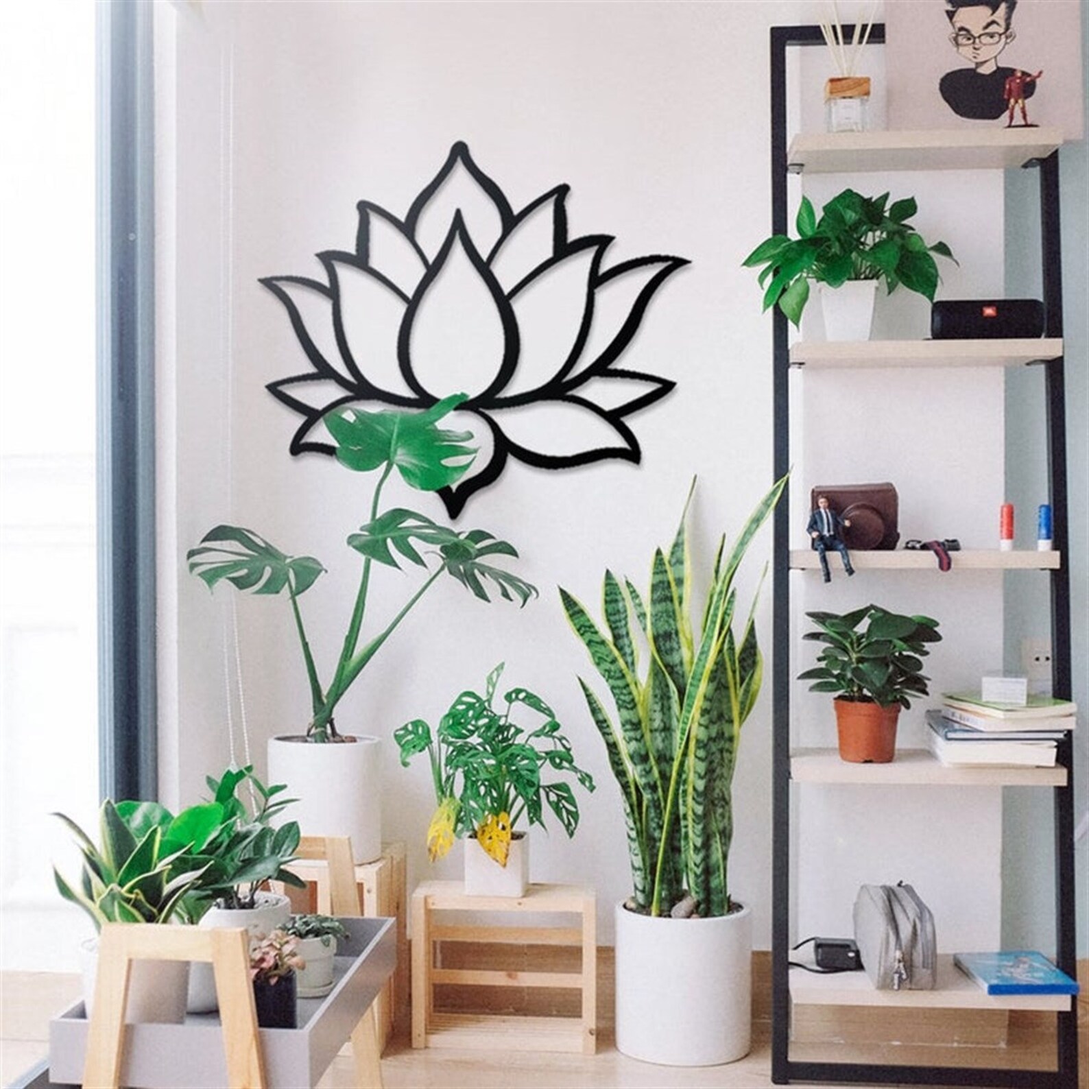 Metal Wall Art Lotus Flower Lotus Wall Art Gold Wall Decor Etsy