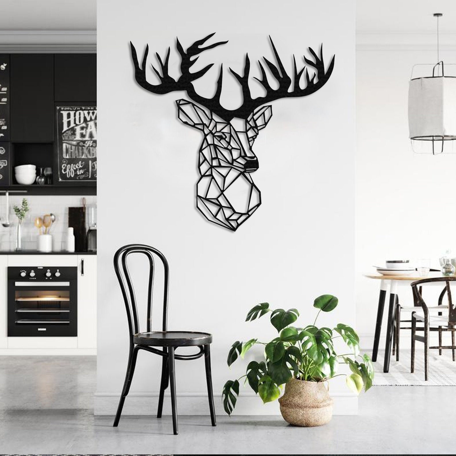 Deer Head Metal Wall Art Housewarming Gift Metal Wall Decor Etsy