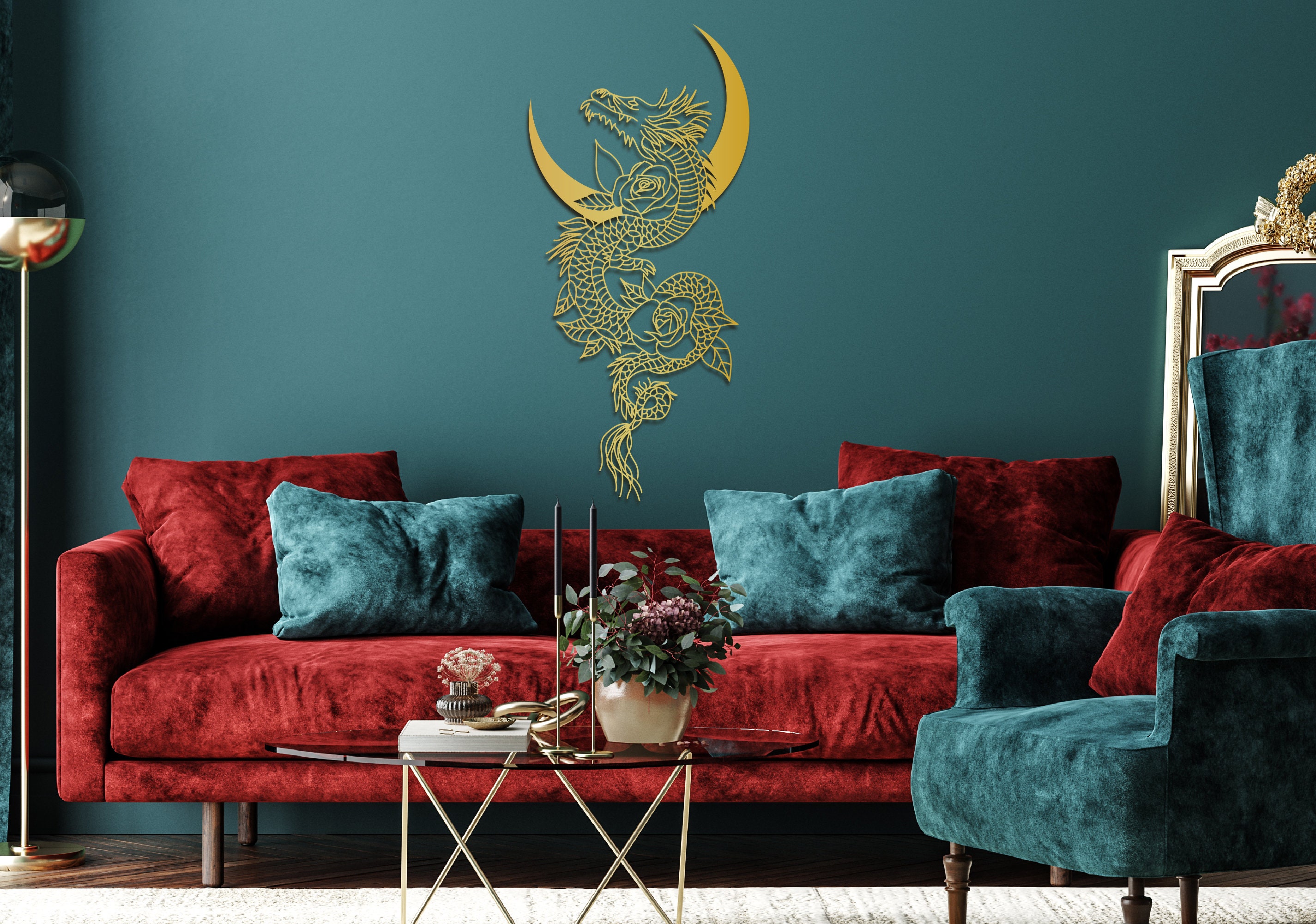 Metal Dragon Wall Decor Metal Wall Decor Dragon Wall Etsy