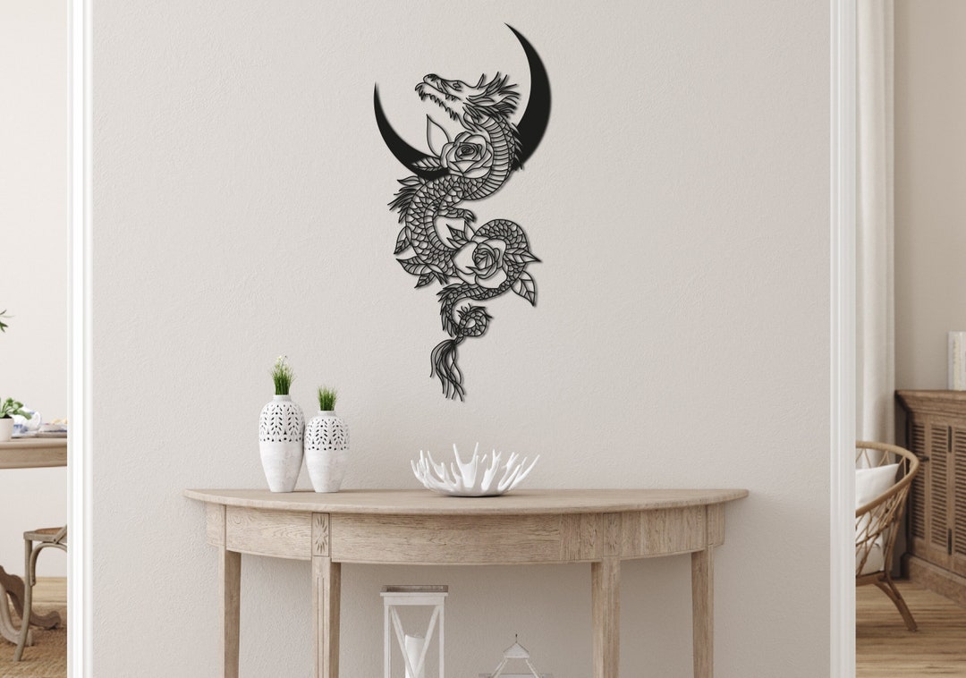 Metal Dragon Wall Decor, Metal Wall Decor, Dragon Wall Hangings, Metal