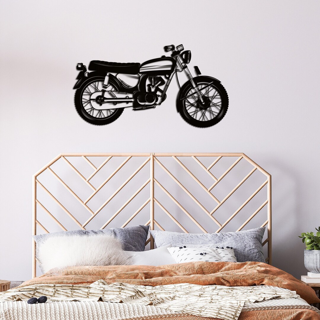 Motorcycle Metal Wall Decor Metal Wall Art Motorbike Wall Etsy