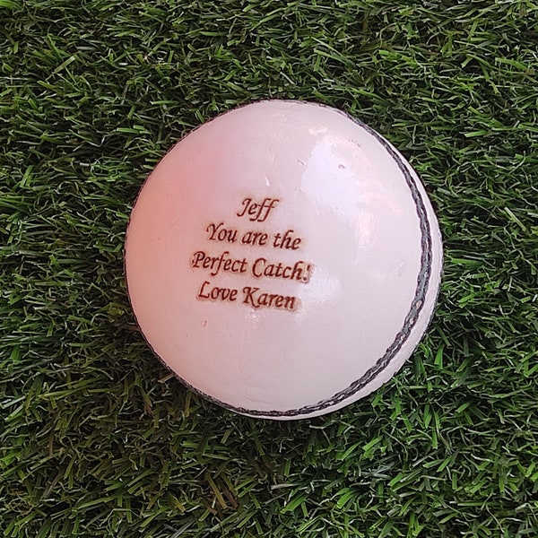 Engraved Cricket Ball, Wedding Gift, Leather Ball Gift, Cricket Gift, Personalized Engraved Gift Box (FREE Ball Keyring)