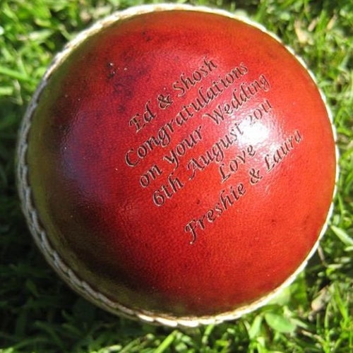 Engraved Cricket Ball Wedding Gift Leather Ball Gift Etsy