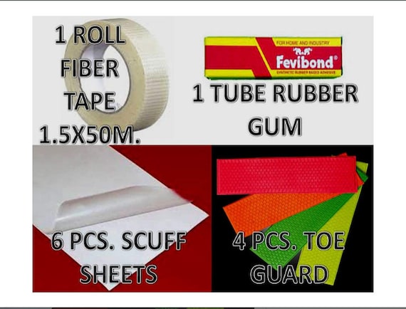 6X Scuff Sheet 4X Toe Gaurd With Fiber Roll Cricket Accessories, Bat  Protection 