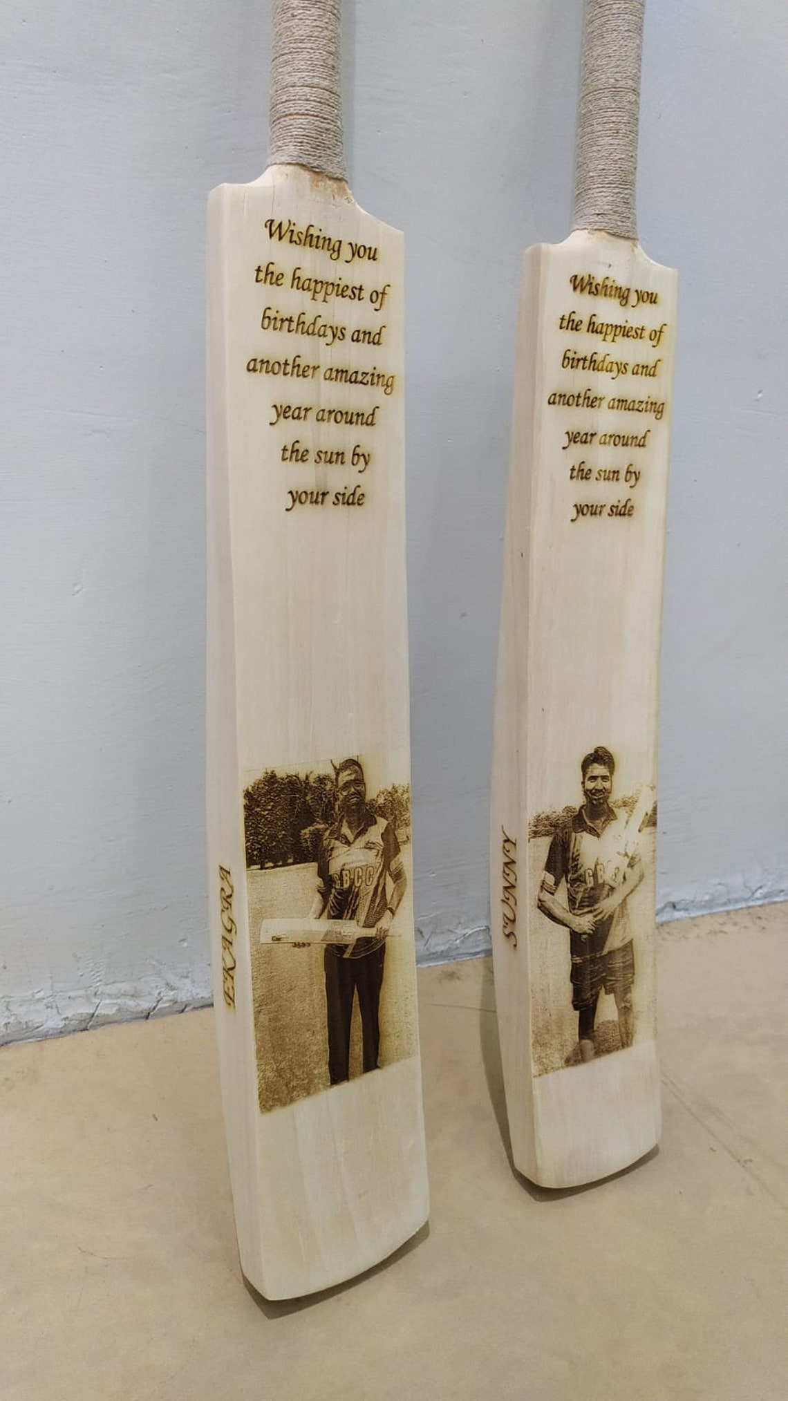 Photo Engraved Cricket Bat, Personalized Engraved Cricket Bat, Customized Cricket Bat, Cricket
