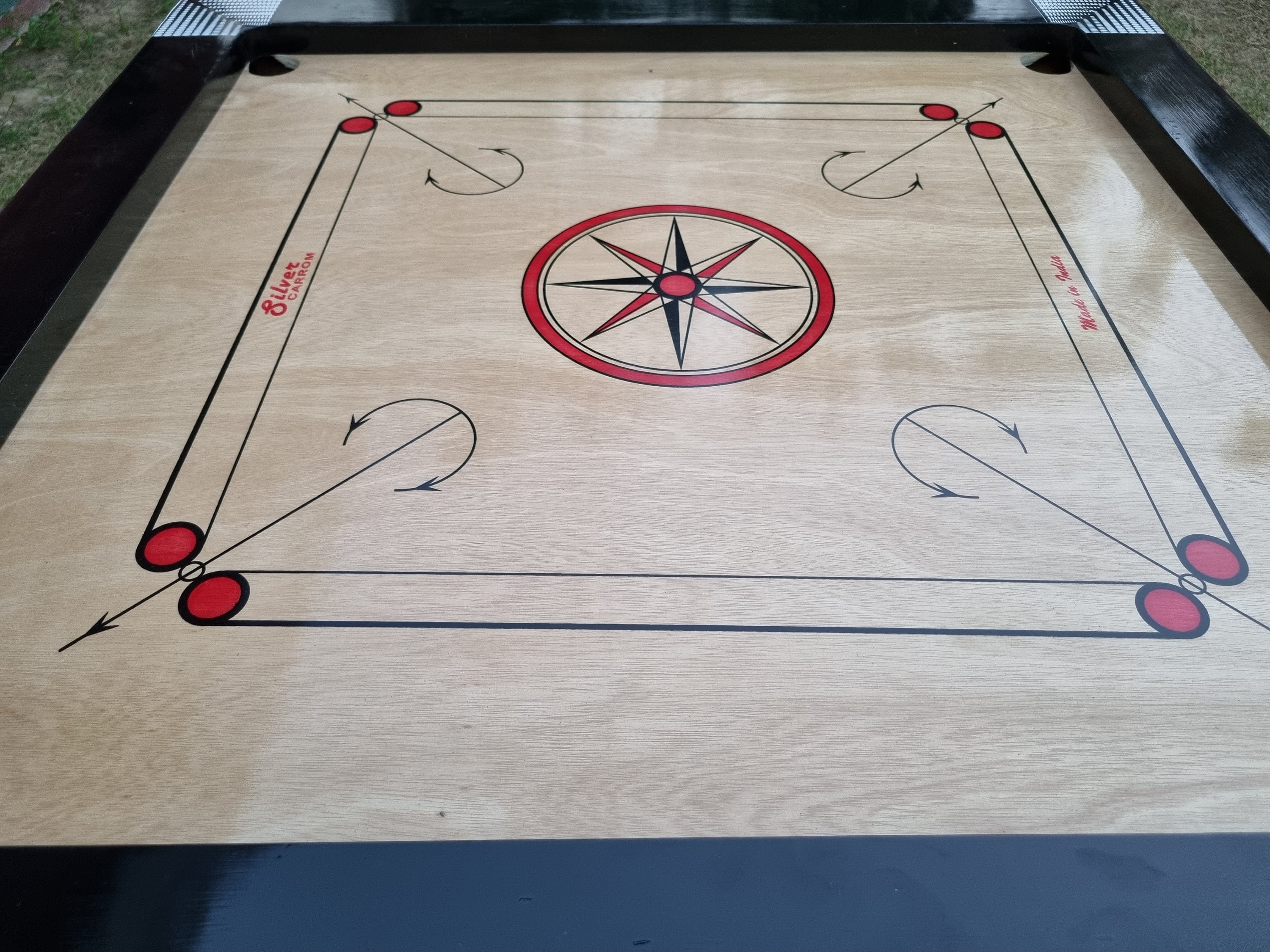 Professional Carrom Board (classic Black Border) - Full Size