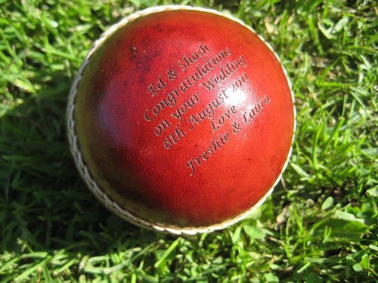Engraved Cricket Ball Wedding Gift Leather Ball Gift Etsy