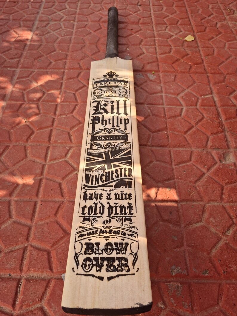 Shaun of the Dead Cricket Bat Replica Cricket Bat Prop Etsy