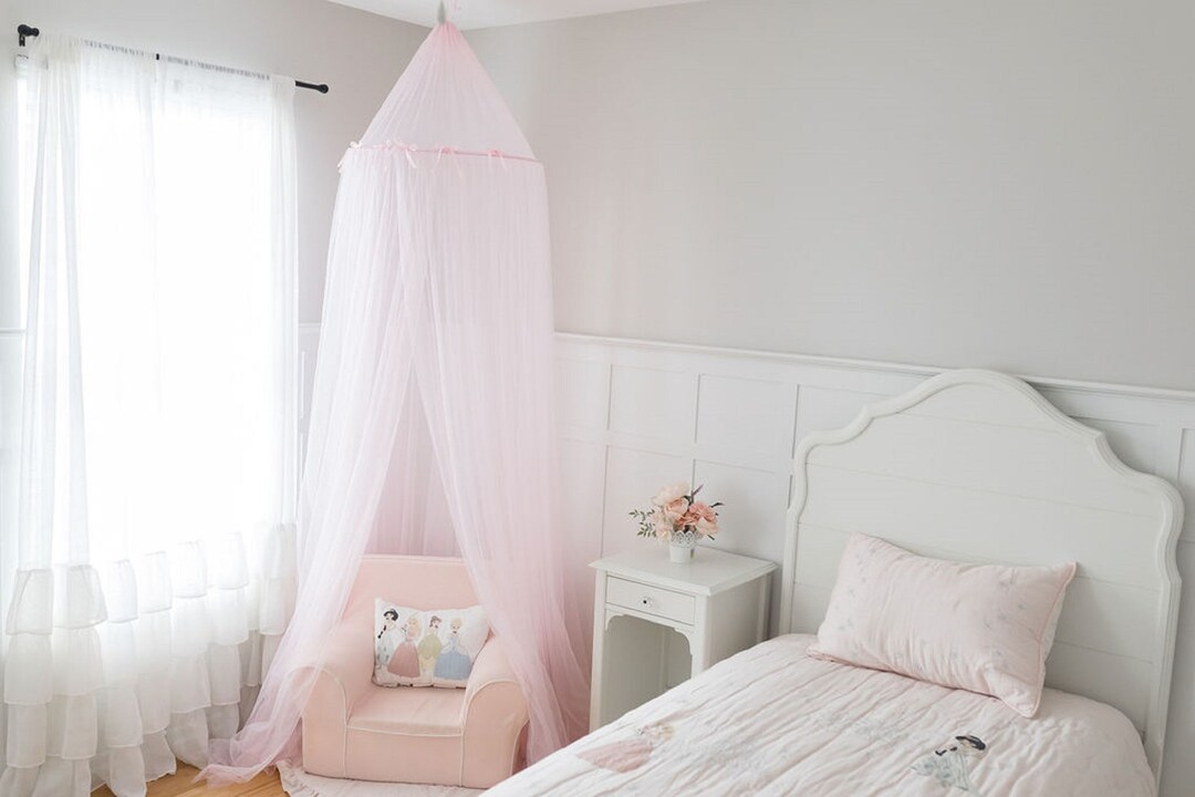 Pink Bed Canopy for Girl Canopy for Girls Bed Princess Bed Etsy