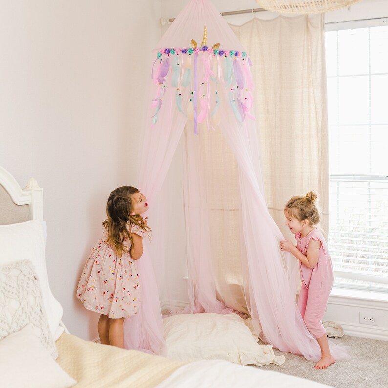 Bed Canopy for Girl Canopy for Girls Bed Princess Bed Canopy Etsy
