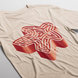 Meeple Maze Gioco da Tavolo T-Shirt