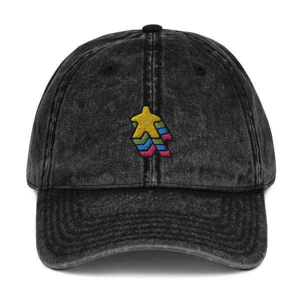 Retro Meeple Board Game Embroidered Hat