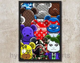 bearbrick wall