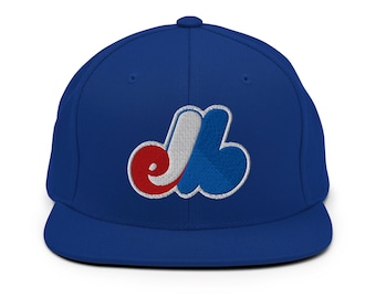 Vintage Montreal Expos Embroidered Hat, Adjustable Snapback