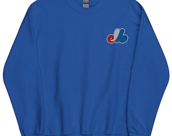 Montreal Expos Vintage Embroidered Unisex Sweatshirt FREE SHIPPING