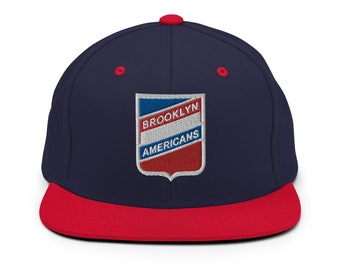 Gorra snapback de los Brooklyn Americans: hockey vintage, visera plana