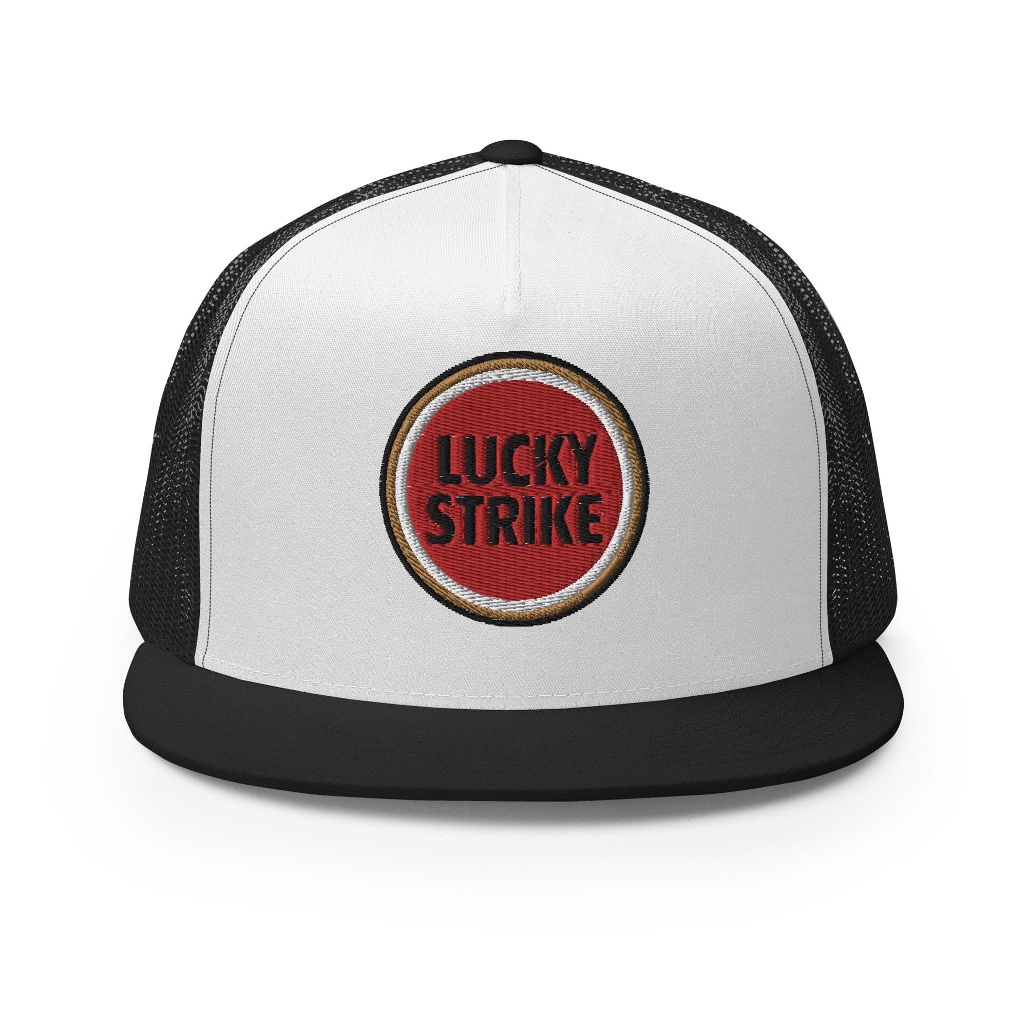 希少 90s LUCKY STRIKE キャップ 刺繍 当時物 良品 希少 90s LUCKY STRIKE キャップ 刺繍 当時物 良品 ビンテージ