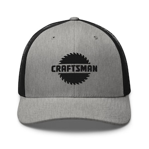 Craftsman Logo Truckerkeps: Svart Mesh, Justerbar Snapback