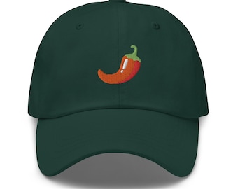 Chili Pepper Embroidered Unisex Baseball Cap