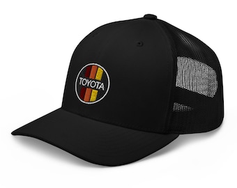 Gorra de camionero bordada vintage de Toyota: gorra de malla unisex