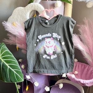 Puppy Sounds Gay Im In Y2K Kawaii Masc Muscle Tank Cropped Unisex Funny Cartoon Pride LGBTQ Fan Art
