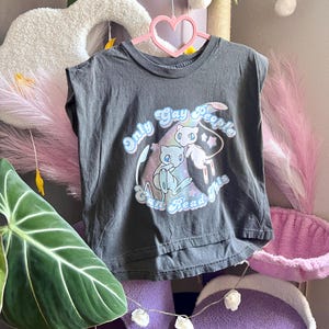 Mew Only Gay People Can Read This Y2K Kawaii Masc Muscle Tank Cropped Unisex Funny Pokèmon Pride LGBTQ Fan Art