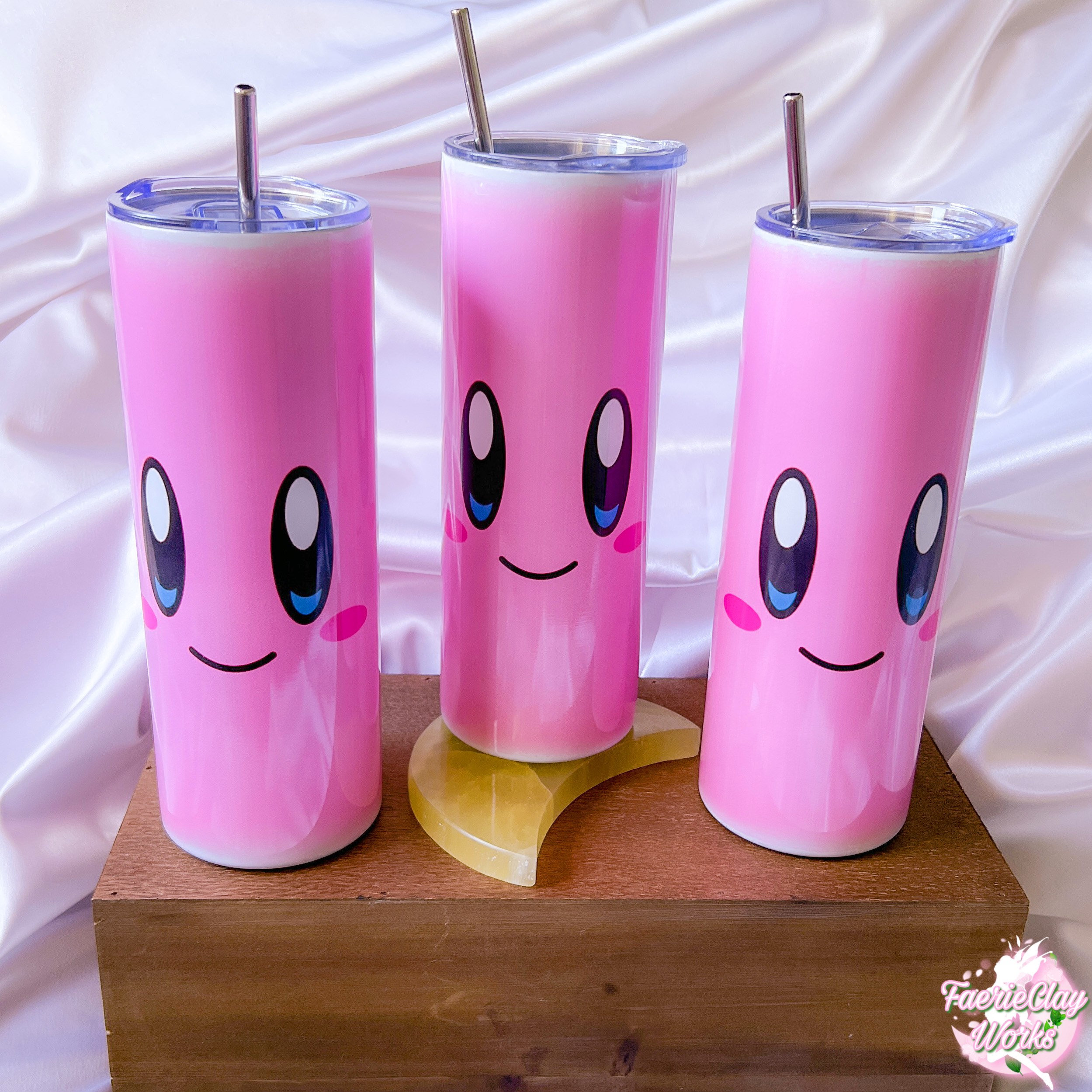 Kirby 20oz Tumbler with Lid Super Anime Store