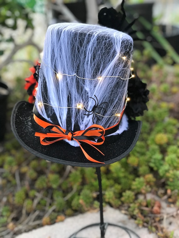 Halloween Spider and Web Top Hat - Etsy display picture 3