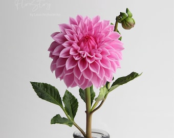 Dahlia, Cold Porcelain flowers for interior, Real touch flowers, artificial dahlia