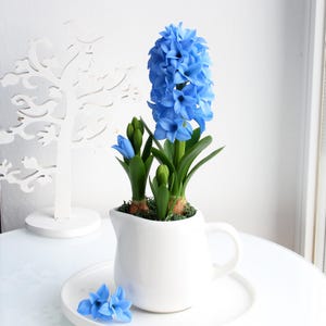 Hyacinth Polymer clay, Cold Porcelain Flowers, Botanical sculpture