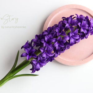 Cold Porcelain Hyacinth: Real Touch Botanical Sculpture