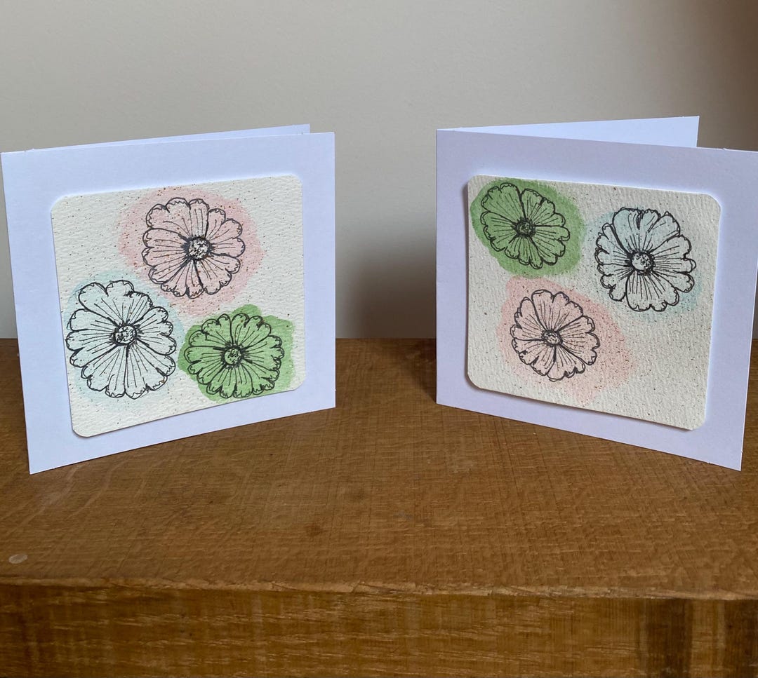 Handmade Watercolor Floral Greeting Card Set: Botanical Blank Card - Etsy