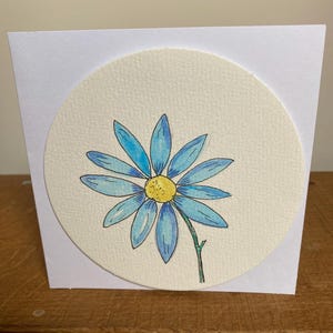 Handgemaakte wenskaart – kaart met aquarelbloemen – blanco binnenkant – botanische verjaardags- of bedankkaart – lente/zomer