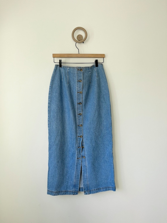 Decor Button Front Midi Skirt main image 1