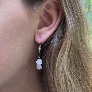 rose quartz earrings