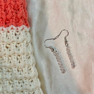 crystal bead drop earrings