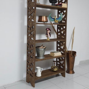 Modular wall shelving, Home Office, Mid Century Bookcase, Mid Century Modern Bookcase, Bookshelf, Massive Wood bookcase