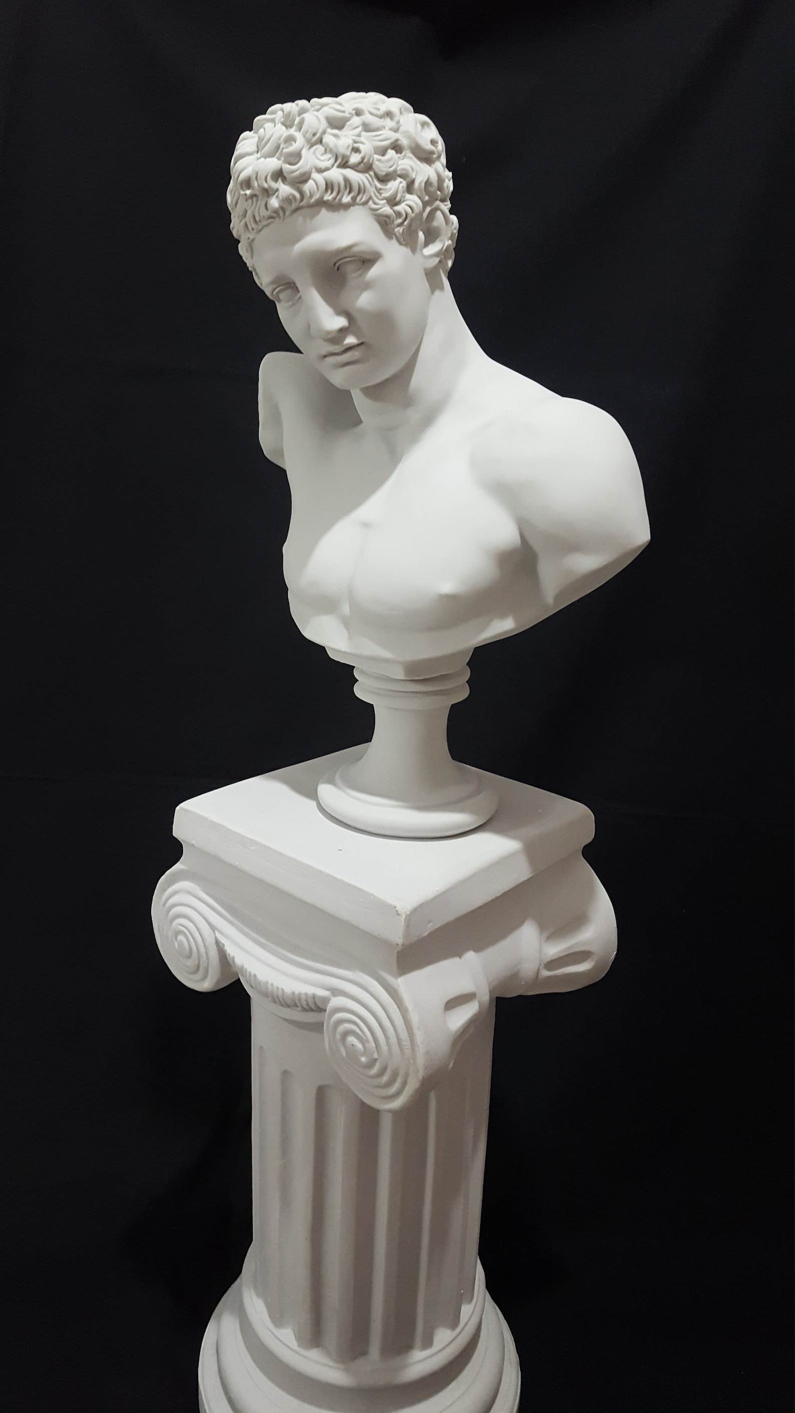 Hermes Büste Aus Gussmarmor - Detailgetreue Nachbildung Der Antiken Griechischen Statue