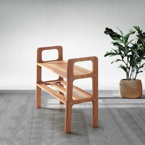 Chic Handmade Wood Bench for Entryway & Shoe Organization
