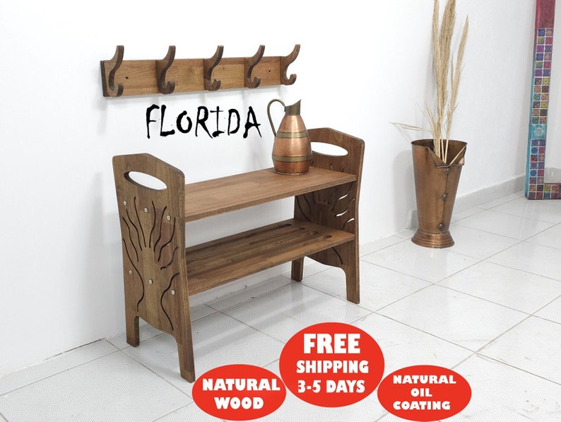 36 Inches Rustic Shoe Rack 2 Levels, Shoe Storage, Shoe Organizer, Shoe ...