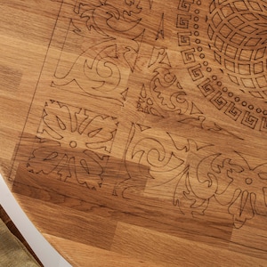 Wood Coffee Table , Japanese Low Table , Low Round Table , Tatami Furniture Set, Rustik Oak Table, Wood Engraved Table, Chabudai With Chairs