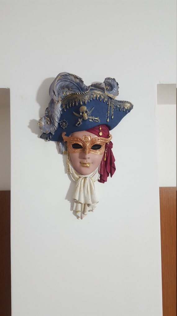 Wall Statue Sculpture Venetian Mask Woman Handmade Painting | Etsy