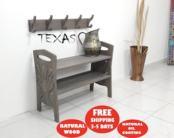 36 inches Rustic Entryway Bench, Modern Entryway Bench, Bench Storage, Shoe Organizer, Entryway Bench, Shoe Bench Wood