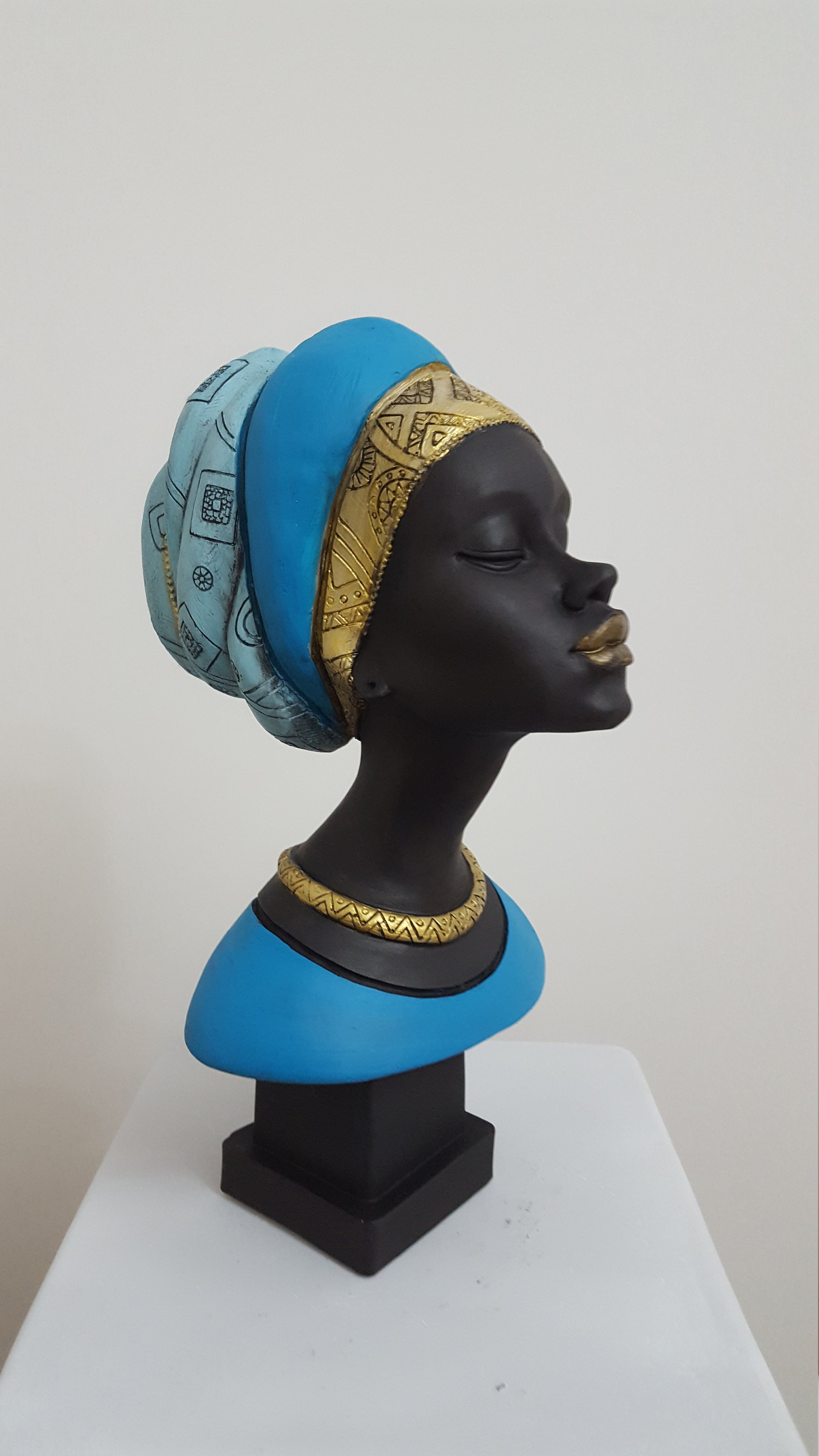 Black Woman Statue Sculpture Charming Marble woman statue Etsy