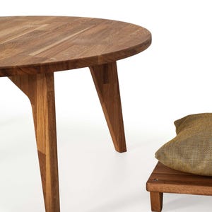 Wooden Japan Table , Mid Century Modern , Chabudai Table Set, Japanese Low Table, Wood Floor Table, Japan Tatami Decor, Square Low Tea Table
